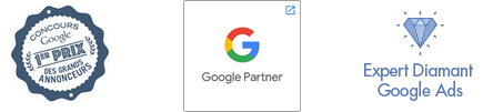 Agence Google Partner, 1er prix Google Ads et expert produit diamant